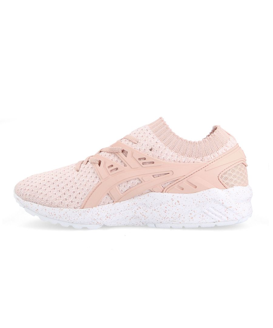 Asics Gel Kayano Knit Mens Light Pink Trainers Textile Size UK