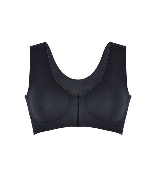 Naturana Wellness Front Fastening Soft Cup Bra - Black