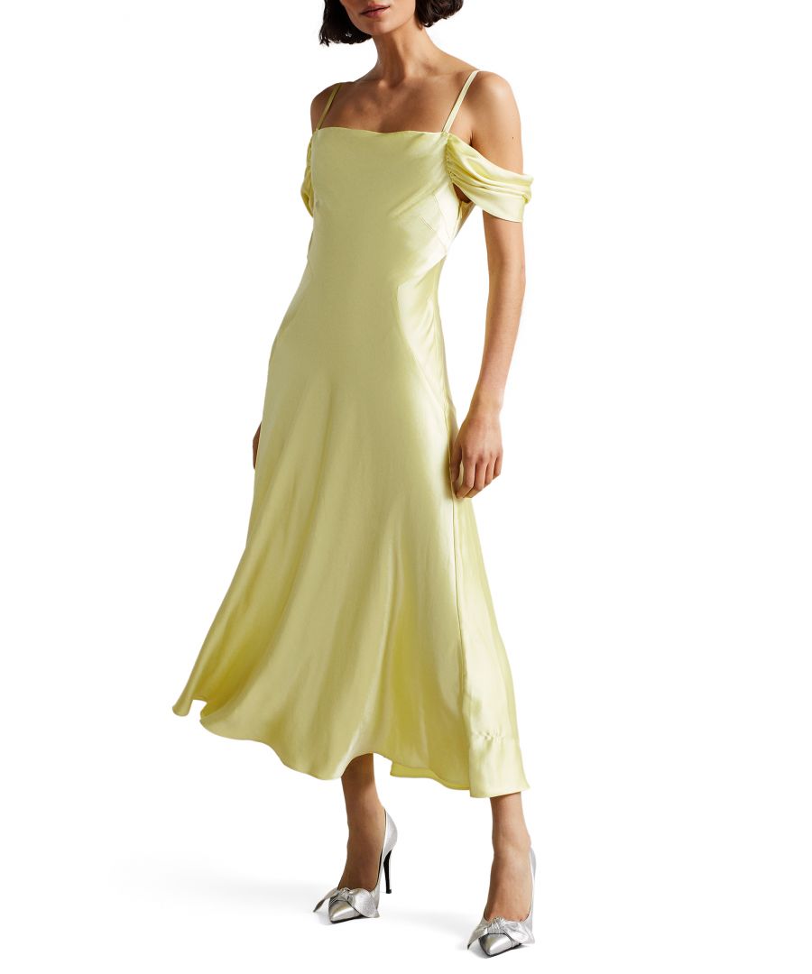 Cowl front hotsell midi dress