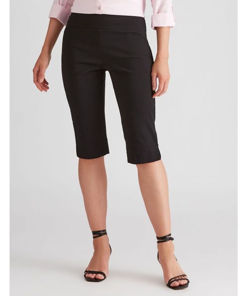 Katies - Womens Pants - Black - Classic Pant - Capri - Knee Length