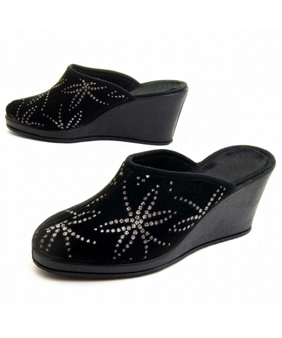 Northome Womens Slingback Slipper Conforthomew In Black Textile