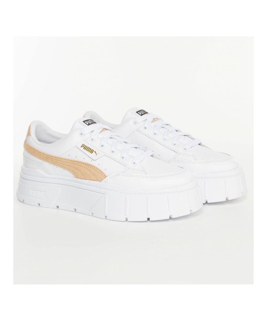 Puma Womens Mayze Stack Trainers White Size EU 39 50.00