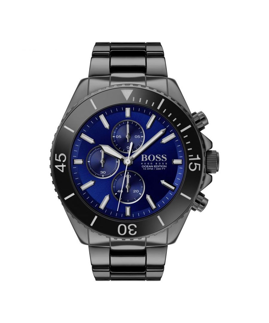 Black metal 2024 hugo boss watch