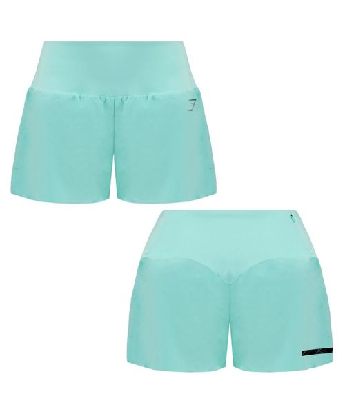 Gymshark Speed Womens Turquoise Shorts - Size Small