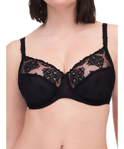 Chantelle Womens Champs Elysees Covering Bra - Black Nylon - Size 38DD, £64.80