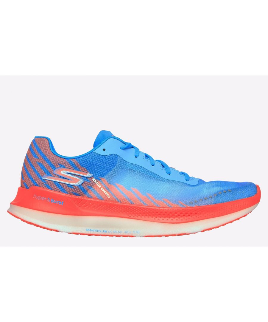Skechers Go Run Razor Excess Sports Shoes Mens Blue Size UK 9