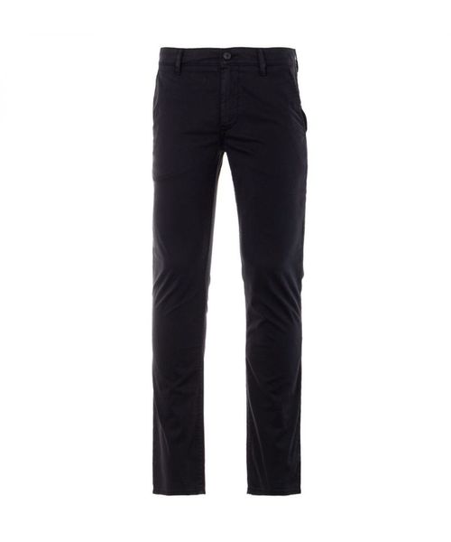 BOSS - Slim-fit trousers in stretch-cotton satin