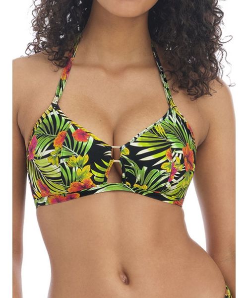 Freya Womens Maui Daze Non Wired Triangle Bikini Top - Green Nylon - Size  34G, £23.80