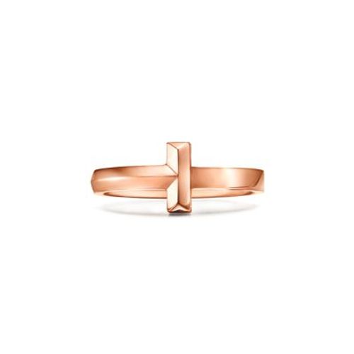 Tiffany T T1 Ring in Rose Gold, 2.5 mm - Size 9 1/2