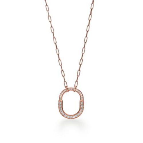 Tiffany Lock Pendant in Rose...