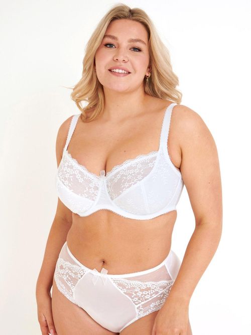 Pour Moi Logo Padded T-shirt Bra - White