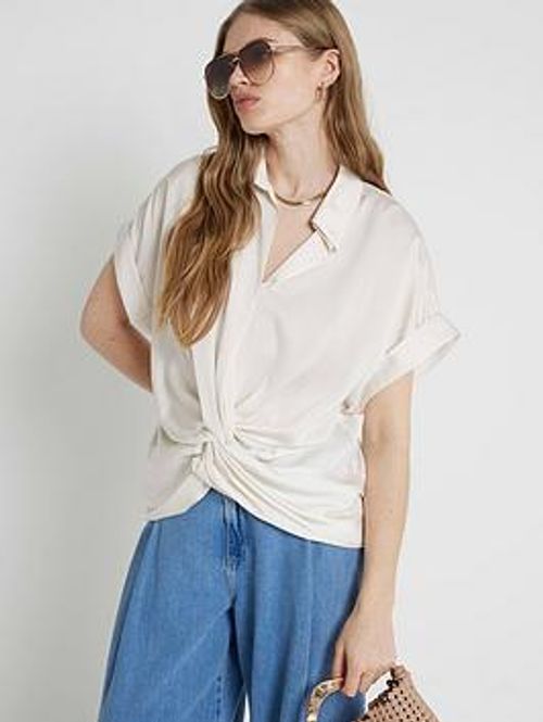 River Island Front Knot Blouse