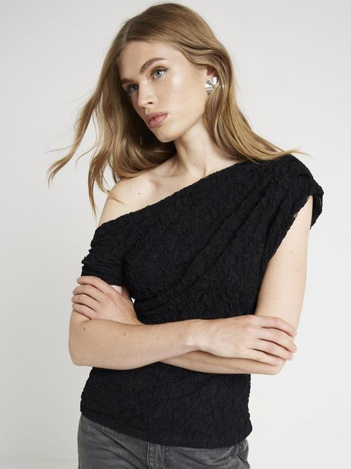 River Island Lace Drape Top