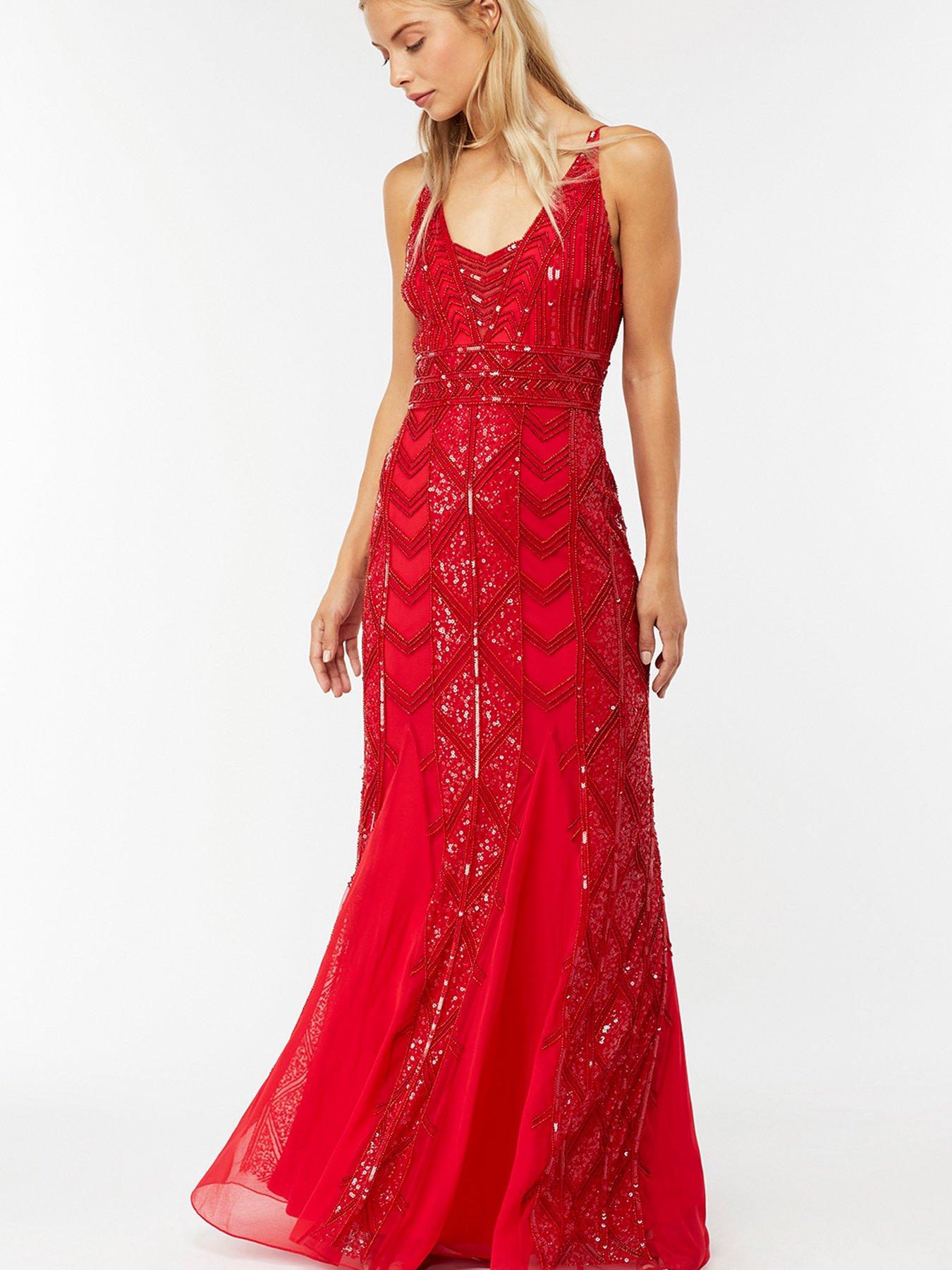 monsoon red maxi dress