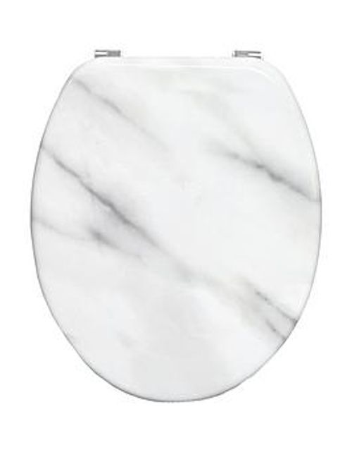 Aqualona Marble Effect Hardwearing Wooden Toilet Seat