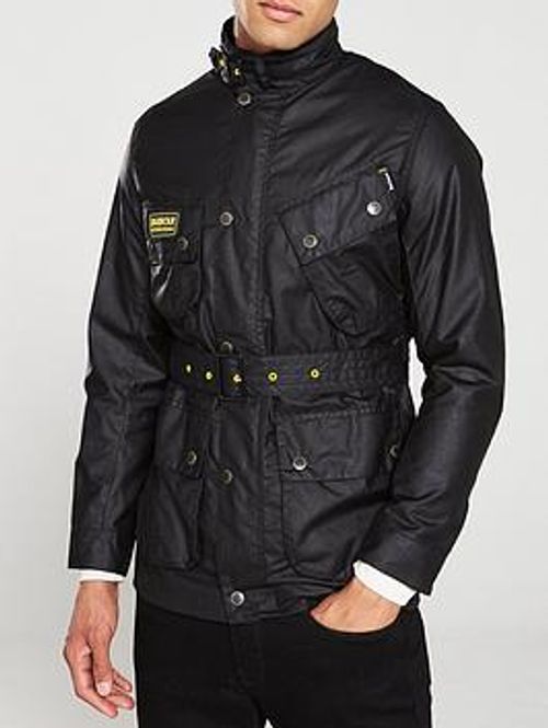 Barbour International Slim Wax Jacket - Black