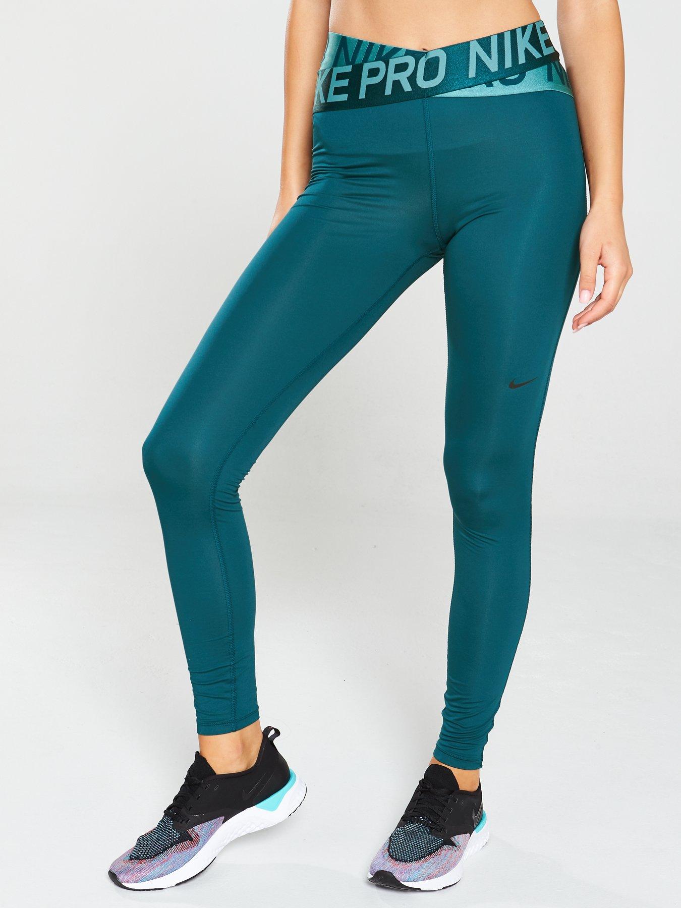 nike pro turquoise leggings