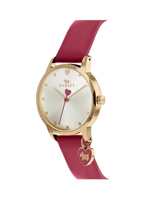 Lipsy Heart Detail Dial Nude Strap Watch