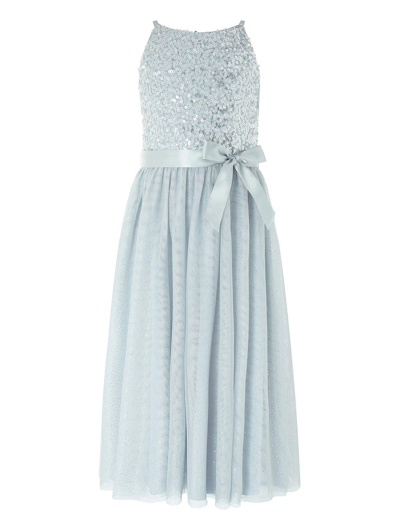 monsoon grey embellished dress