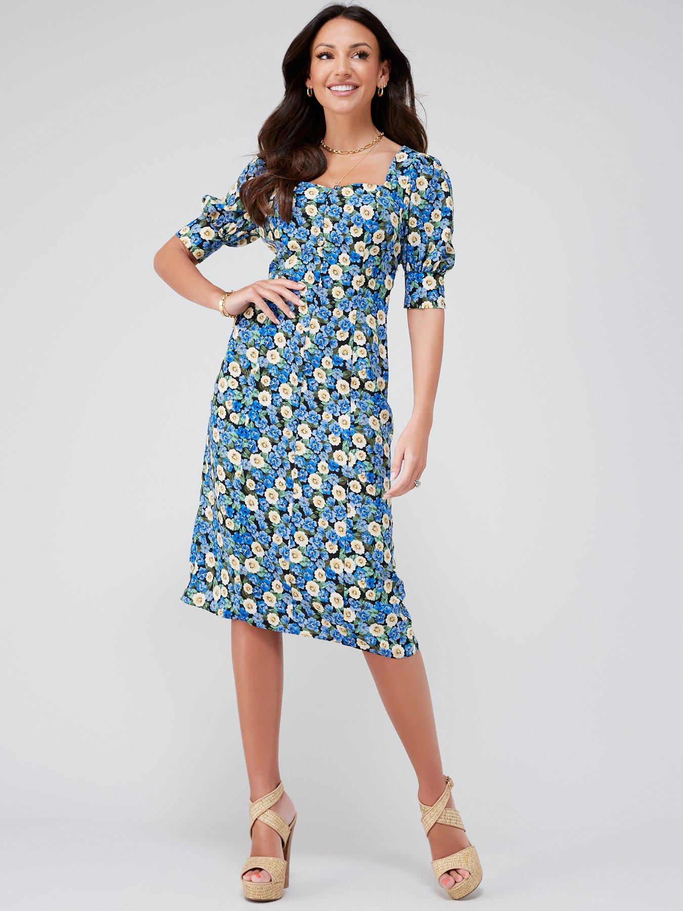 michelle keegan long sleeve denim dress