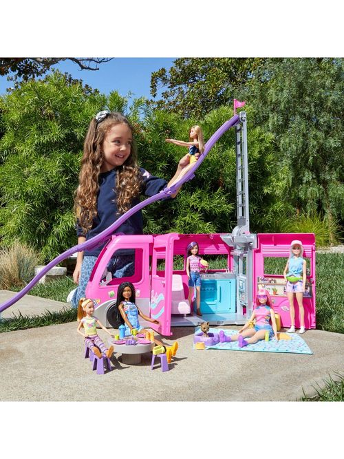 Barbie Gymnastics Doll and Playset with Twirling Feature, Balance Beam, 15+  Accessories