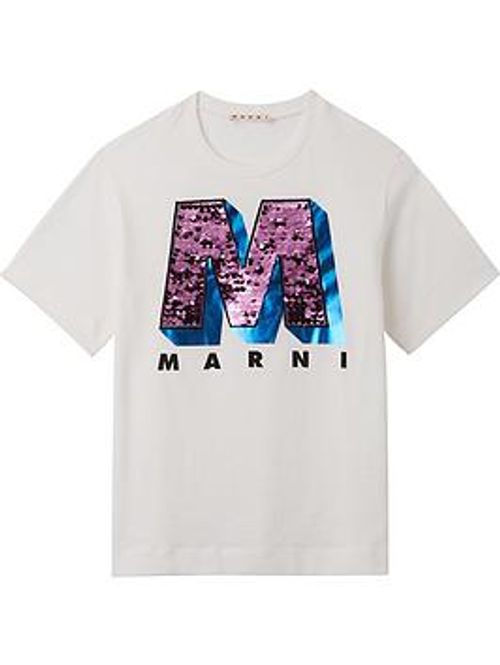 Marni Girls Logo Tee - White