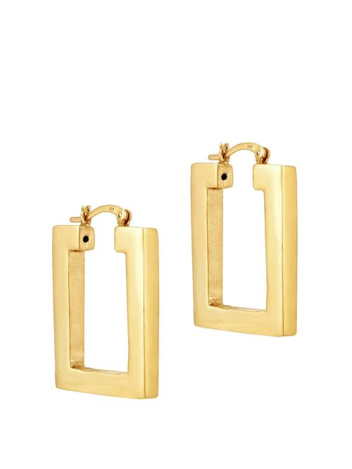 Seol + Gold sterling silver 18mm thick creole hoop earrings in