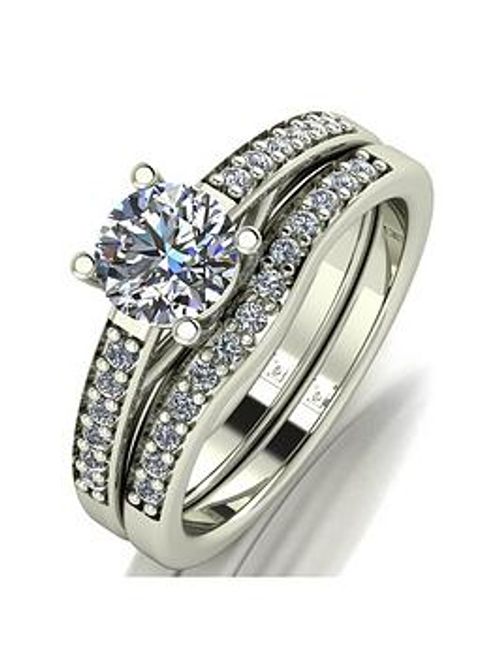 Moissanite 9Ct White Gold...