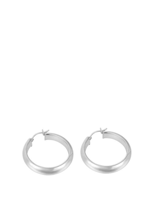 Seol + Gold sterling silver 18mm thick creole hoop earrings in