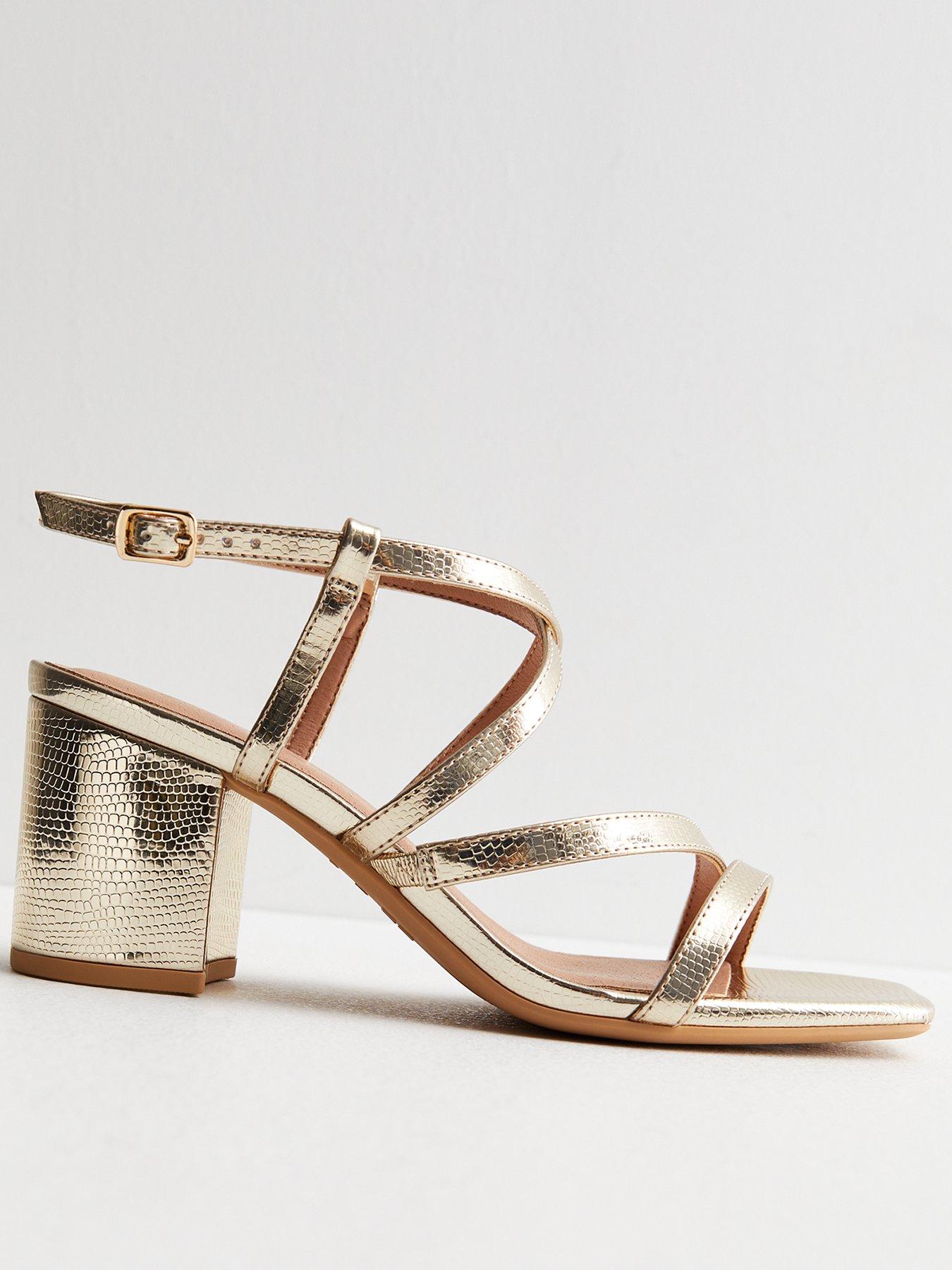 New look gold heeled clearance sandals