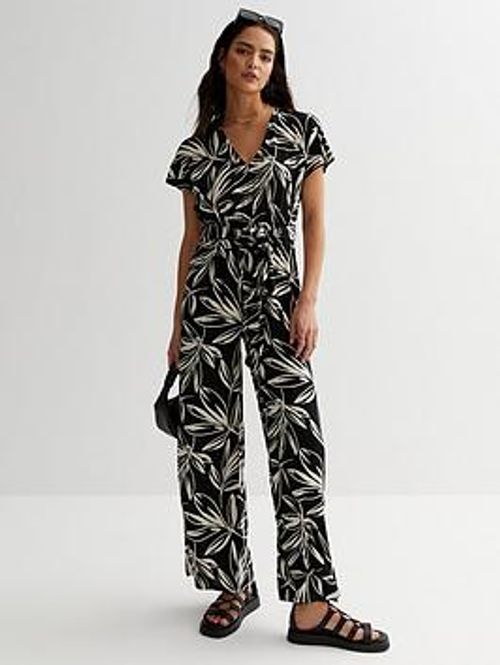 New Look Palm Print Wide Leg...