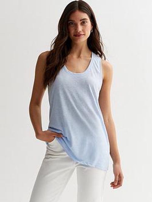 New Look Pale Blue Long Vest