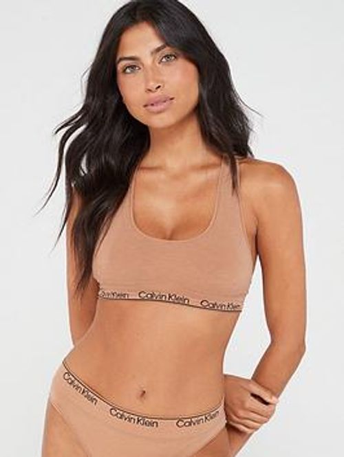 Calvin Klein Modern Seamless Racerback Bralette - Brown, £14.00