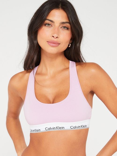 Calvin Klein Modern Cotton Gold Band Bralette - Purple, £22.75