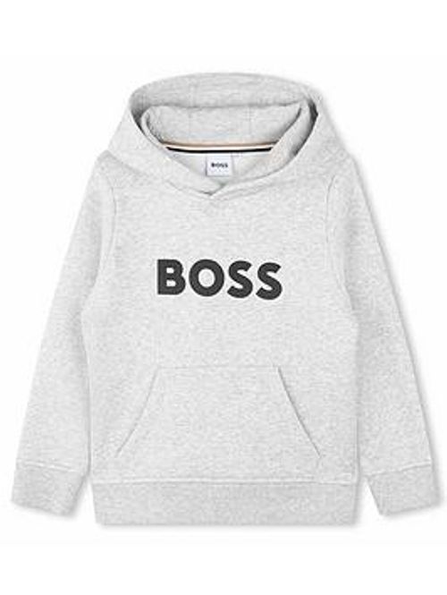 Boss Boys Logo Hoodie - Grey