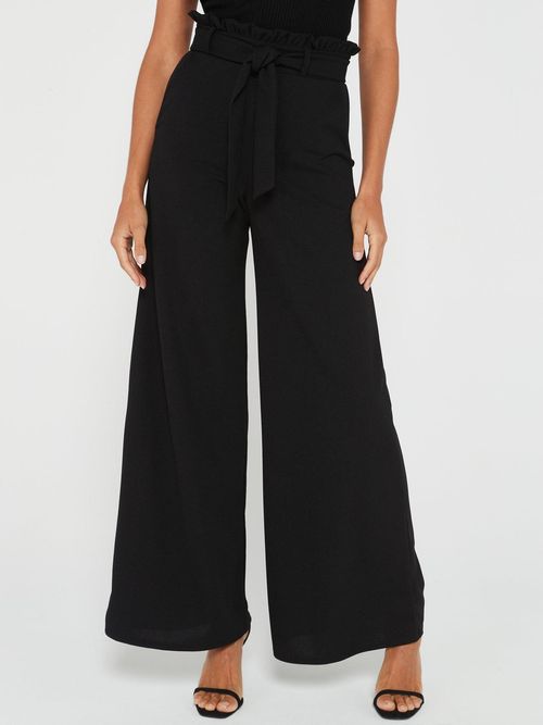 Lucy Mecklenburgh x V by Very Belted Wide Leg Trousers - Black