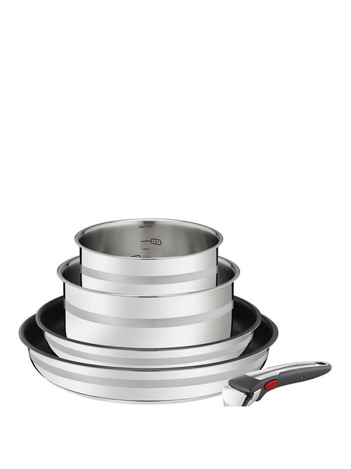 Tefal Jamie Oliver by Tefal Quick & Easy 3pc Stainless Steel Non Stick  Induction Compatible Saucepan Set