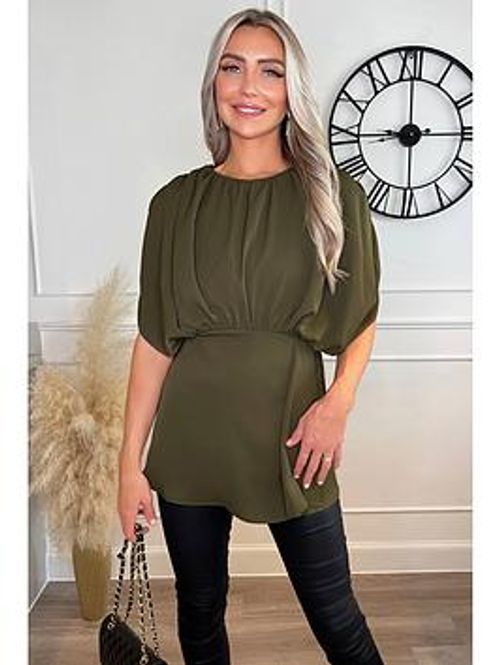 Ax Paris Olive Batwing Sleeve...