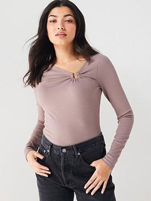 V By Very Angled Neckline Top