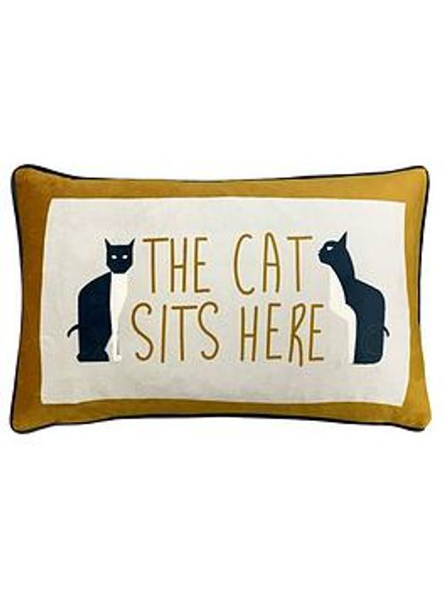 Furn The Cat Sits Here Cushion