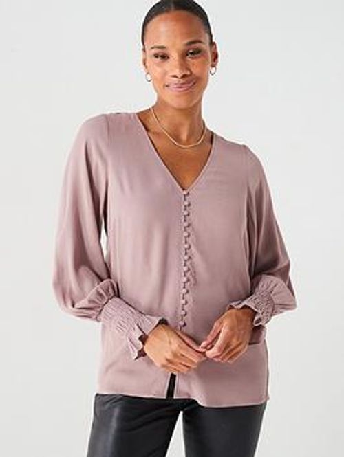 V By Very V Neck Button...