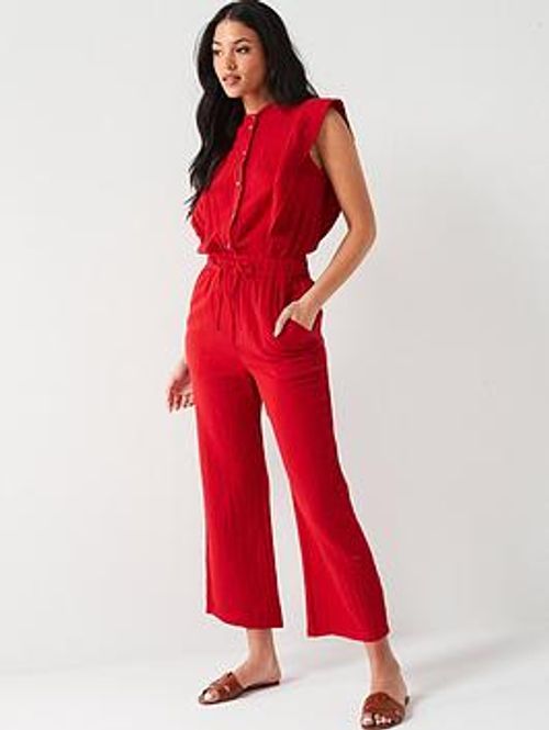 V By Very Crinkle Jumpsuit -...