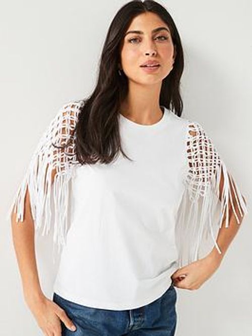 V By Very Macrame Trim Tshirt