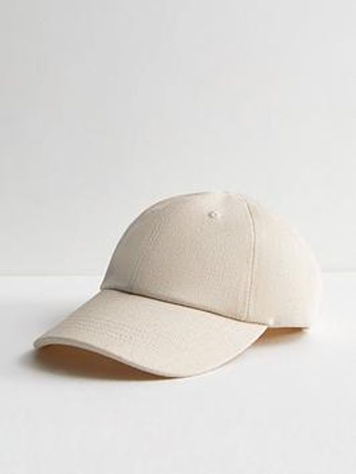 New Look Stone Linen-Look Cap