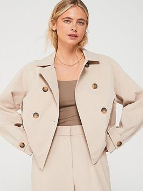 Only Short Trench Coat - Beige