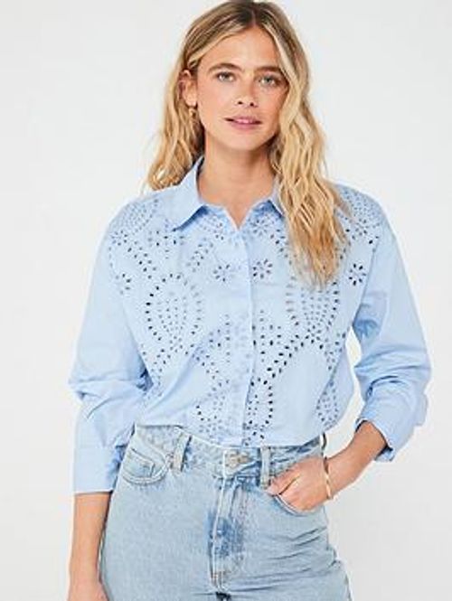 Only Embroidered Shirt - Blue