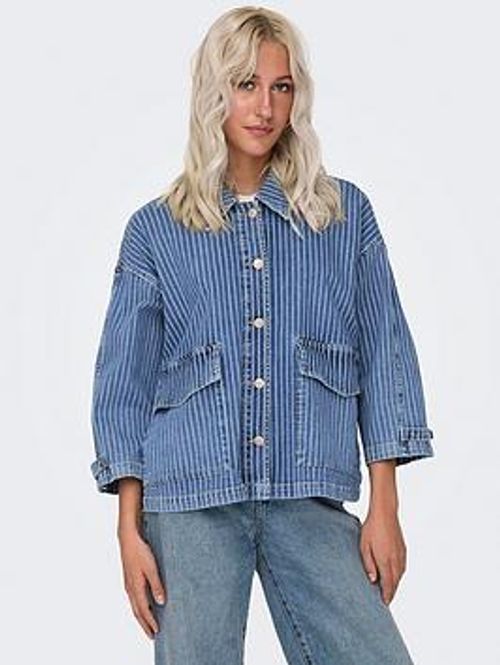 Only Stripe Denim Jacket -...