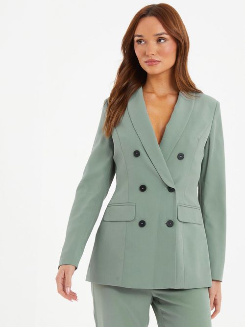 Quiz Khaki Tailored Blazer