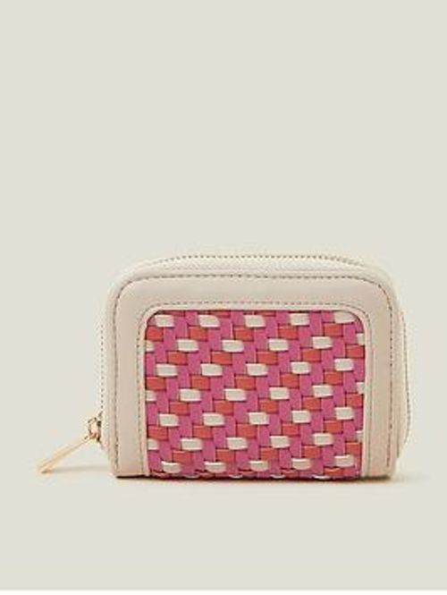 Accessorize Pink Weave Zip...