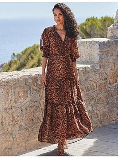 Sosandar Leopard Maxi Dress